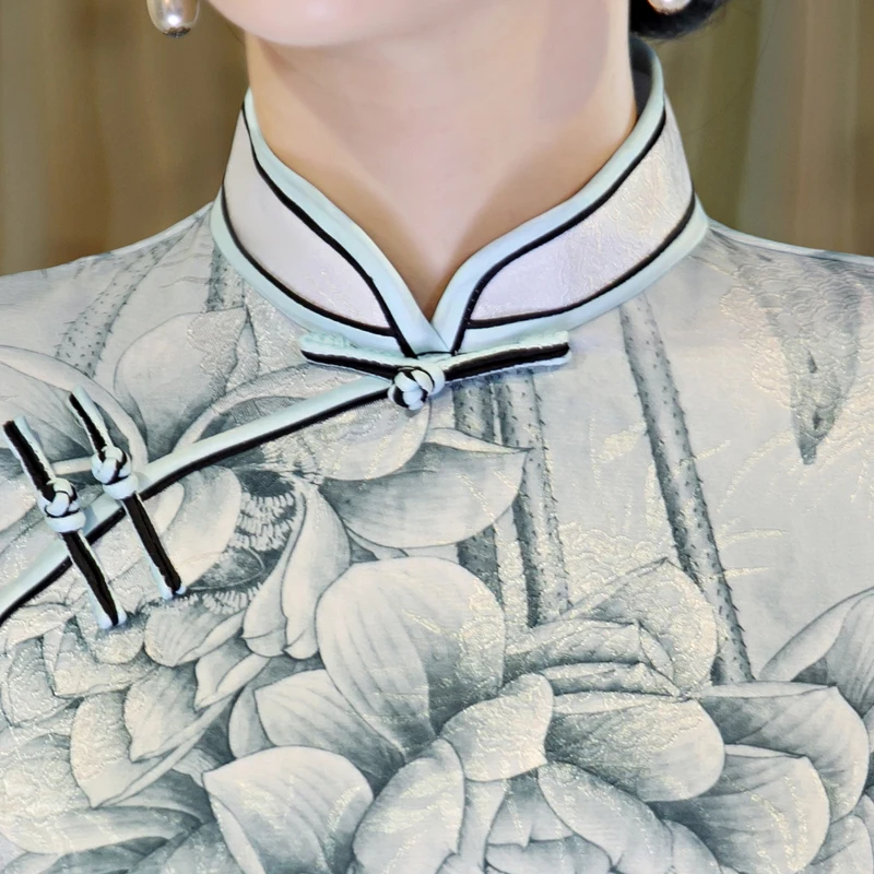 Шанхай история 2019 Новое поступление искусственный шелк Ципао китайское платье длиной до колена китайское восточное платье женские cheongsam