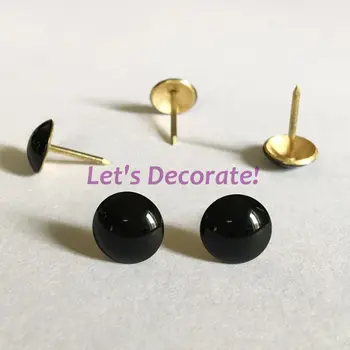 

Free DHL shipping 3000pcs/lot 11mm Black Color Printed Home or Garden Decorative Tack, Hobnail, Upholstery Nail