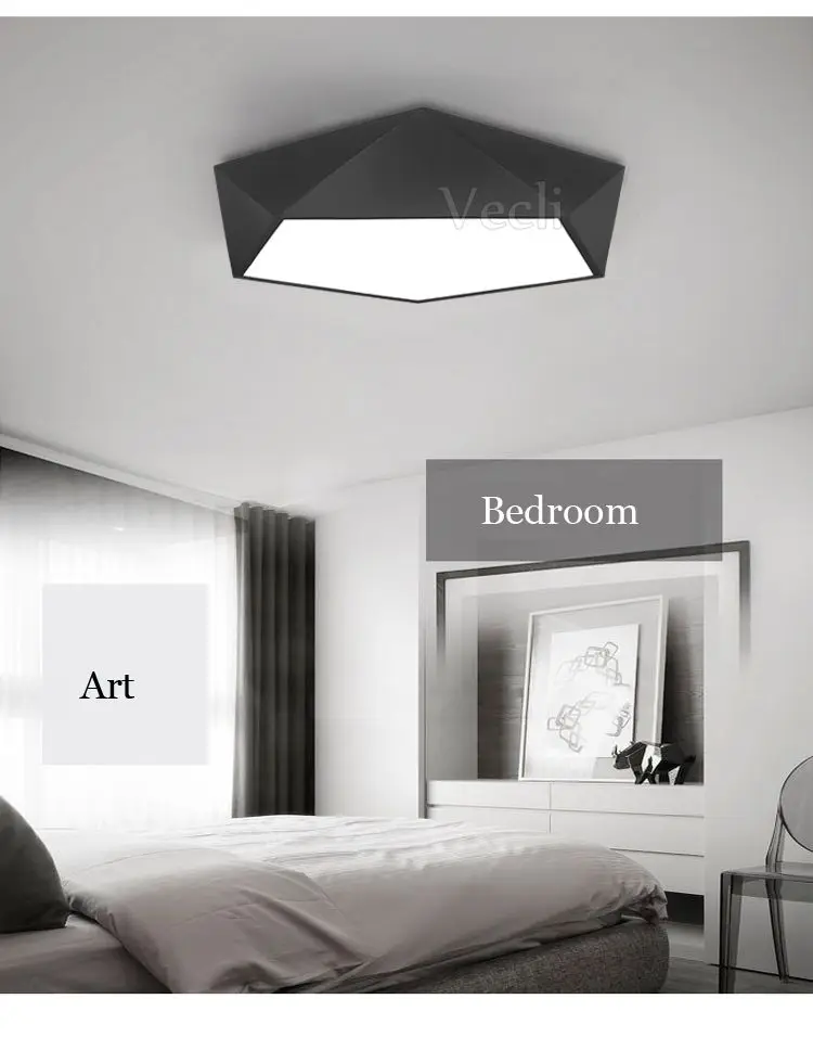 Современный 420 мм 24 Вт геометрический светодиодный потолочный светильник для офиса, спальни, гостиной, лампа для кабинета, крыльца, балкона, освещение, фонарь