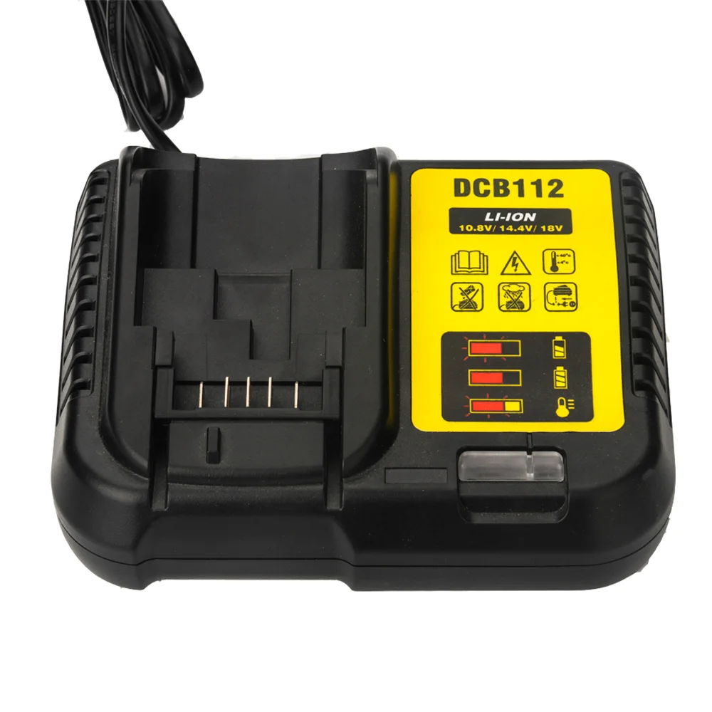 DCB112 Li-Ion Батарея Зарядное устройство для Dewalt 10,8 V 12V 14,4 V 18V DCB112 DCB200 DCB101 DCB140 DCB105 Batteria