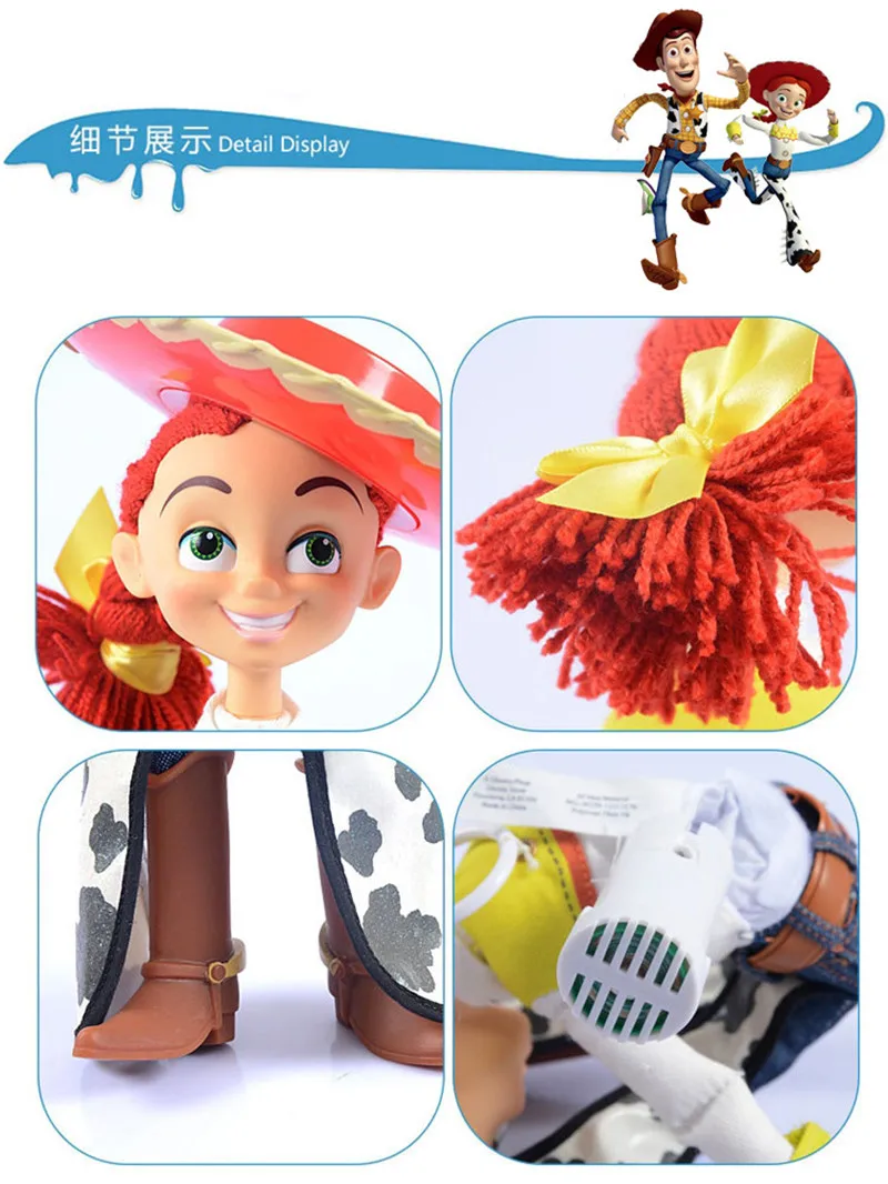 1" Pixar Toy Story 4 говорящие Вуди и Джесси Фигурки Коллекционная модель игрушки куклы для детей Рождественский подарок на день рождения