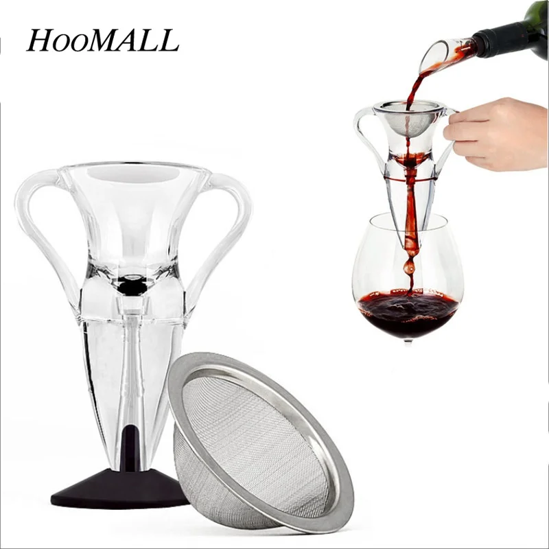 Hoomall Quick Wine Decanter Champagne Pourer Set Acrylic Decant Jug Bar