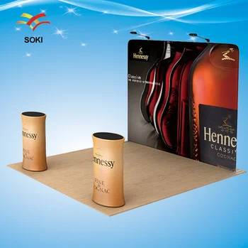 

10ftx7.5ft Straight Portable Lightweight Tension Fabric Printing Trade Show Photo Booth (only Backdrop wall)