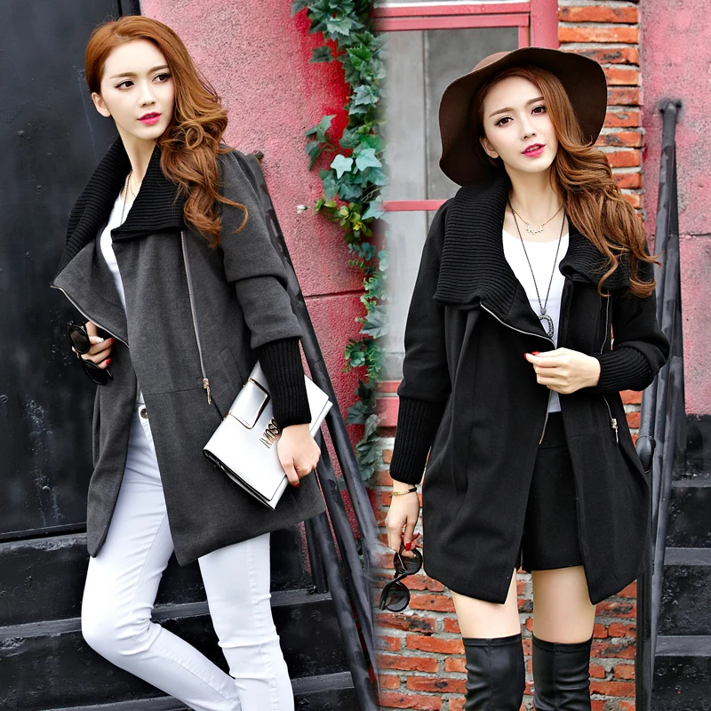 

5xl plus big size coats women spring autumn 2017 feminina winter thin loose cloth clothes coat female Q0086