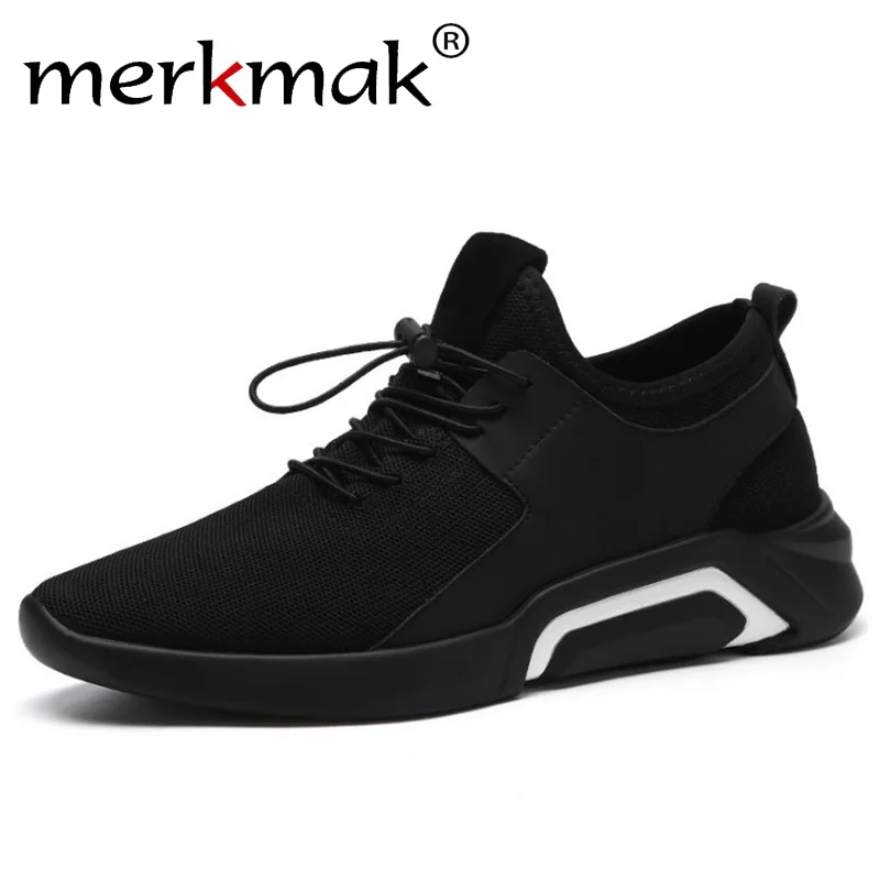 Merkmak العلامة التجارية 2019 جديد تنفس مريحة شبكة حذاء رجالي عارضة خفيفة الوزن المشي الذكور رياضية أزياء من الدانتل يصل الأحذية