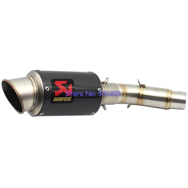 

For Suzuki GSR750 Motorcycle Exhaust System Mid Pipe Link Pipe with Akrapovic Exhaust Muffler DB Killer GSR 750 (2011-2018)