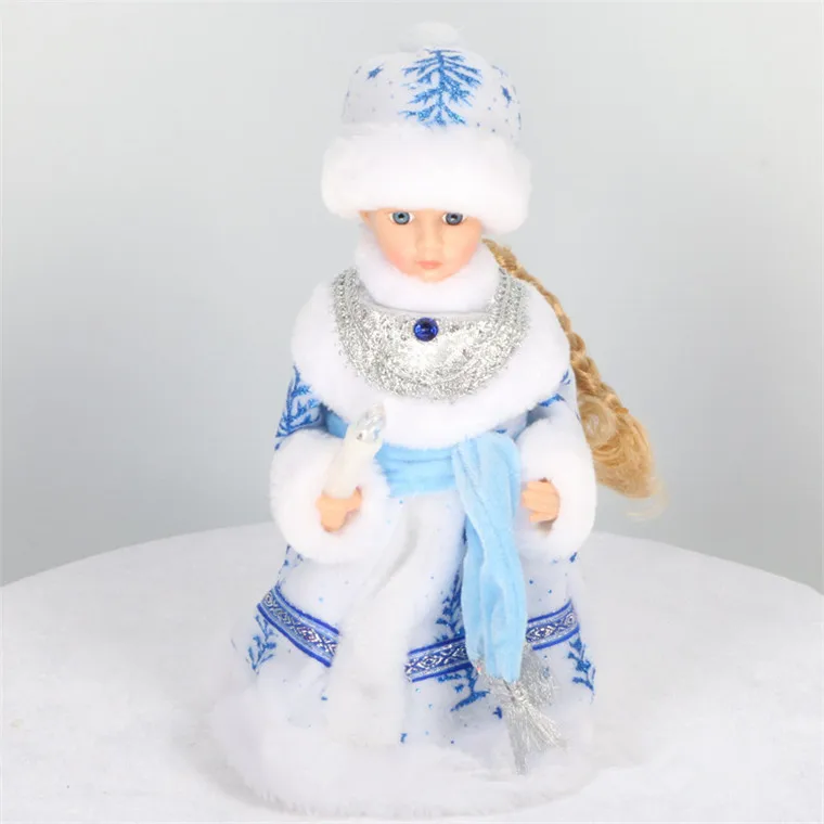 Boneca de Donzela de Neve para Decoração Presentes de Natal para Crianças Quente Russo Cantando Elétrica Musical Natal Boneca Neve Brinquedo Donzela 2020 7 High Quality Brinquedos e hobbies