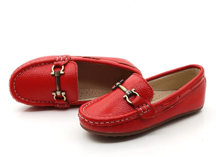 Mocassins de Couro Sapatos do Bebê da Criança Sapatos de Couro Nova Primavera Fundo Macio Genuíno Crianças Respirável Apartamentos Casuais Meninos 04 14 High Quality Mamãe e Bebê