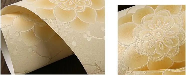 Waliicorners wallpaper High-grade flocking embossed non-woven wallpaper thickened cozy romantic wedding room background wallpaper 9 QQ20180115232112