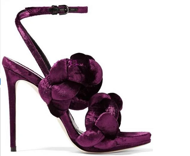 New arrivals braid stiletto sandals