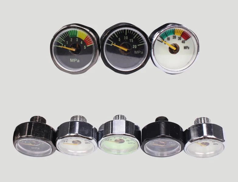 

2Pcs Luminous Air Pressure Gauge Mini Pressure Gauge M8*1 25MM Dia 10Mpa-40Mpa Free Shipping