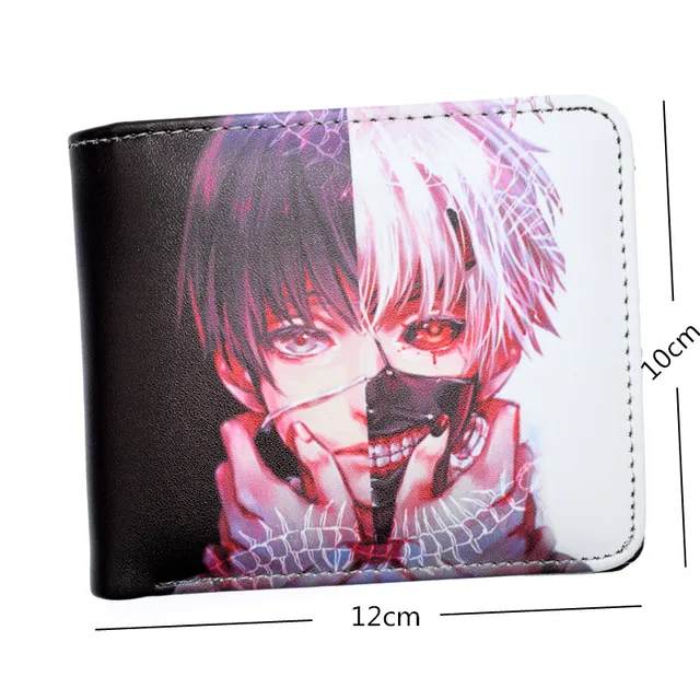 Anime Tokyo Ghoul / Death Note Short Wallet With Coin Pocket Money Bag for Men Women 3