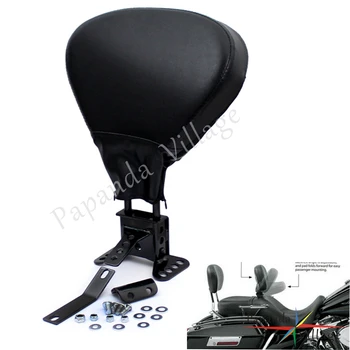 

New Motorcycle Adjustable Passenger Backrest Driver Rider Backrest For Harley Touring Street Glide Electra Road Glide Road King