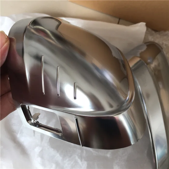 Side auxiliary hole Хромированное зеркало заднего вида для Audi A4 8W A5 - Цвет: Side auxiliary hole