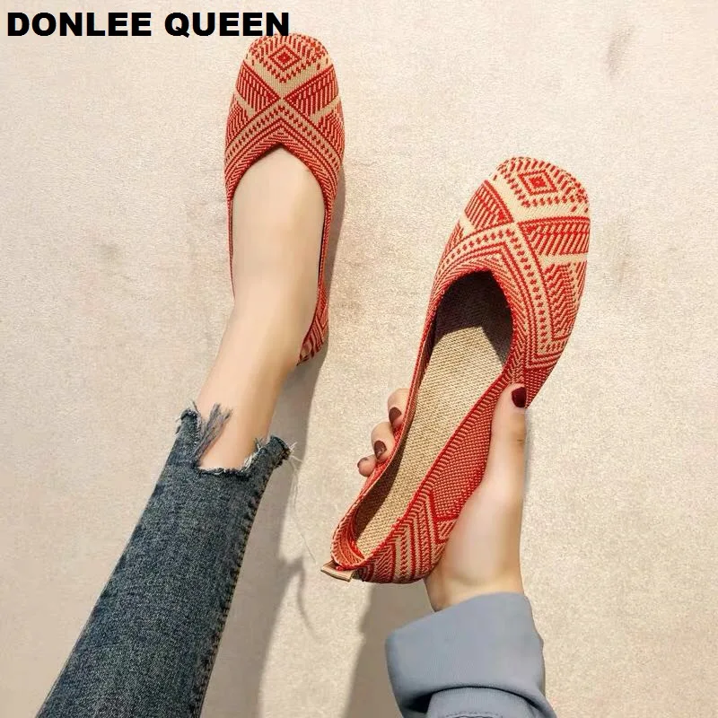 DONLEE QUEEN/Новинка года; женская обувь на плоской подошве; балетки на плоской подошве; модная женская обувь без застежки с вырезами; балетки из эластичной ткани; леопардовые лоферы