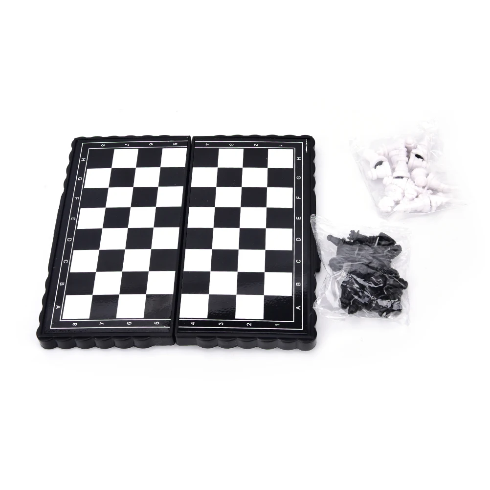

Plastic Folding Magnetic Chess Board Set with Pieces Games Accessories
