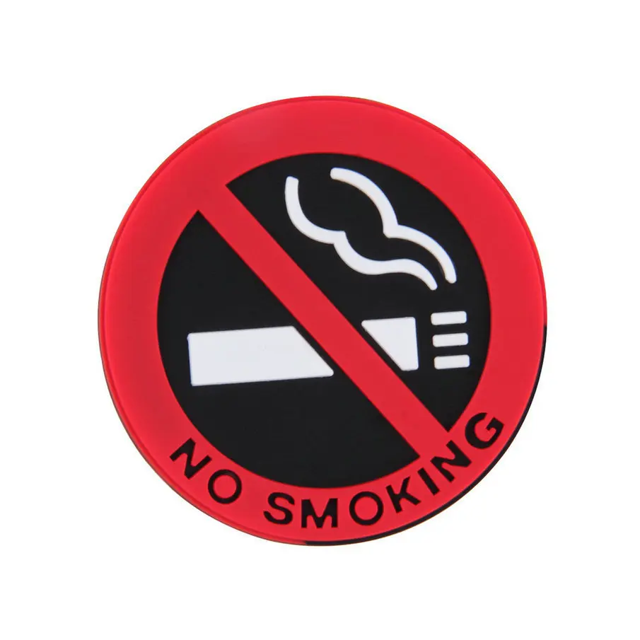 5X Rubber NO SMOKING Sign Warning Logo Car Taxi Door Decal Emblem Badge Sticker 