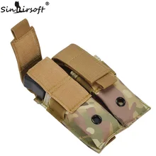 SINAIRSOFT двойной подсумок нейлон Molle Клип кобура страйкбол тактический Магнитный ремень двойной держатель сумка для охоты Открытый верх
