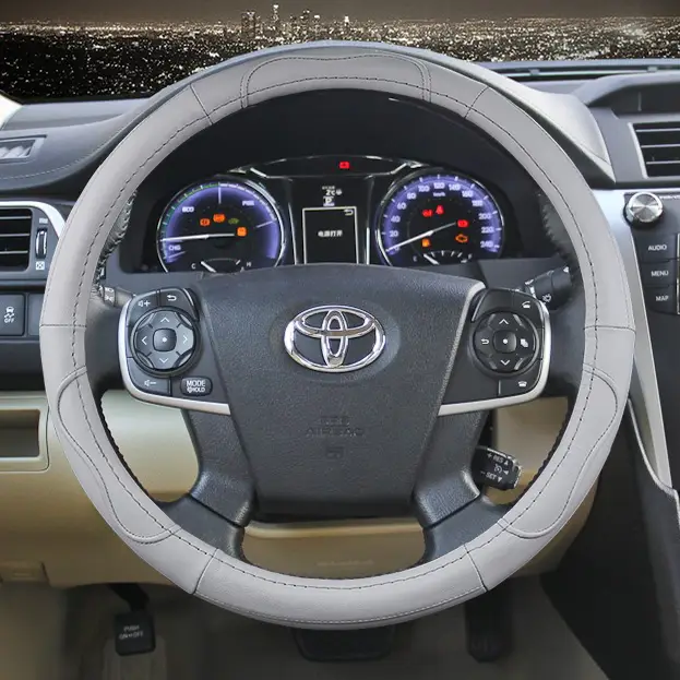 Online 38cm Car Genuine Leather Steering Wheel Cover For Toyota 38cm Car Genuine Leather Steering Wheel Cover For Toyota Corolla Vios Reiz Yaris Camry Aurion Rav4
