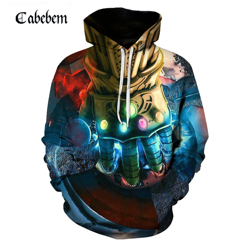 

New fall avengers movie 3D annihilation steel one-handed printed hoodie 3d-printed pullover harajuku high quality sportswear