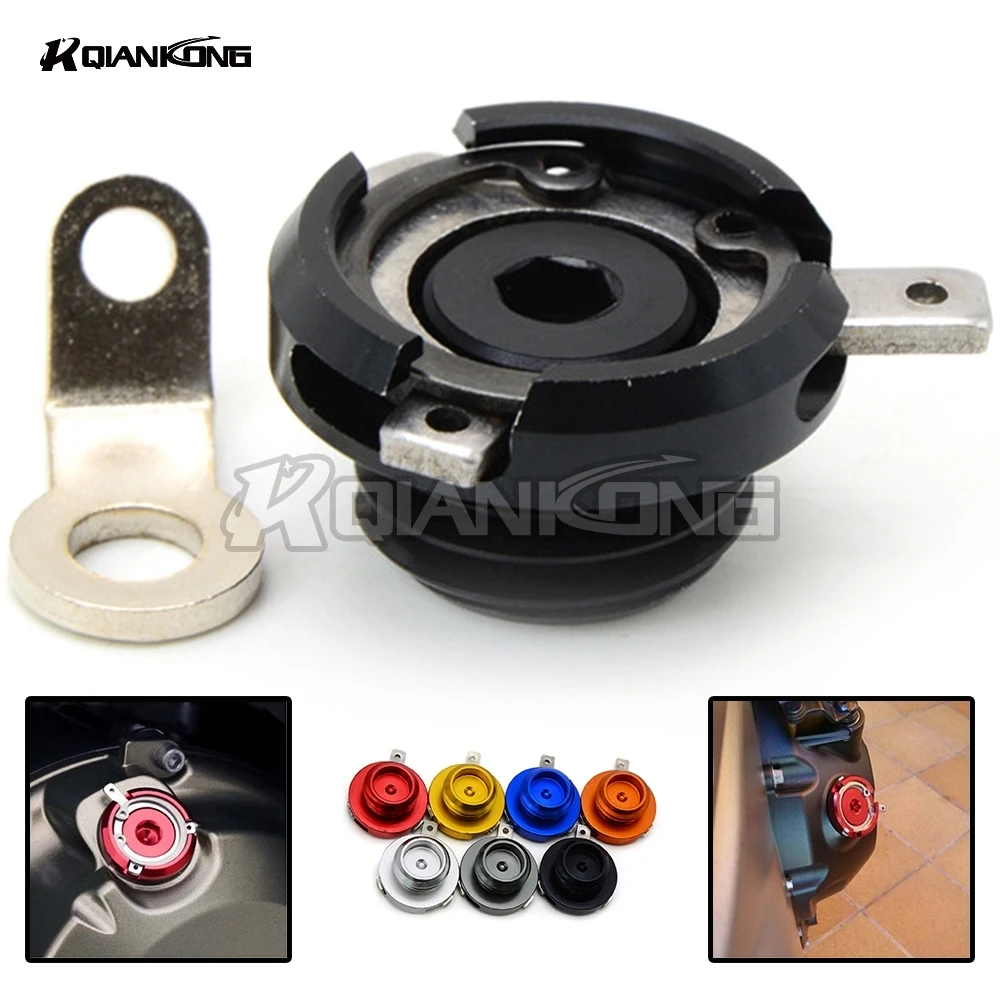 

R QIANKONG 7 Colors M20*2.5 New Moto CNC Engine Oil Filler Cup Cap For HONDA CBR600RR 2006 cb1000rr 2000 TMAX 500 530 MT09 Fz09