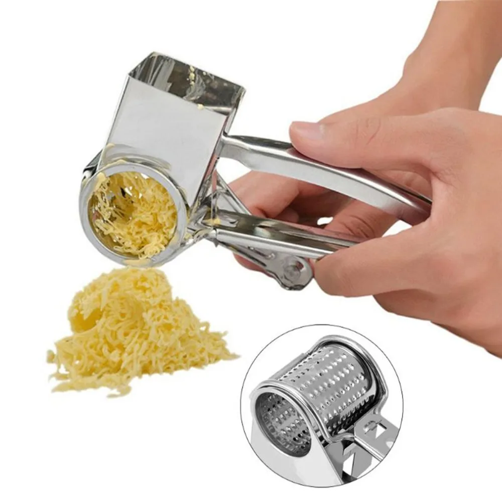 

1pc Stainless Steel Hand-Cranked Cheese Grater Rotary Ginger Slicer Grater Cutter Butter Graters Cutter Home Kitchen Accessories