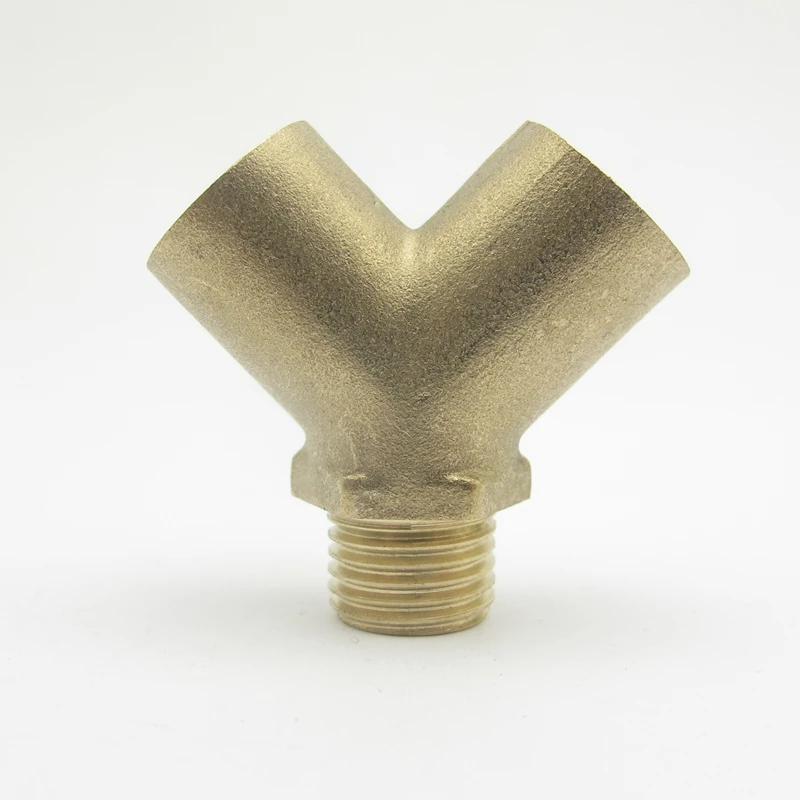 

1/4" BSP Male x Female x Female Thread Y Type 3 Way Brass Pipe Fitting Adapter Coupler Connector For Water Fuel Gas