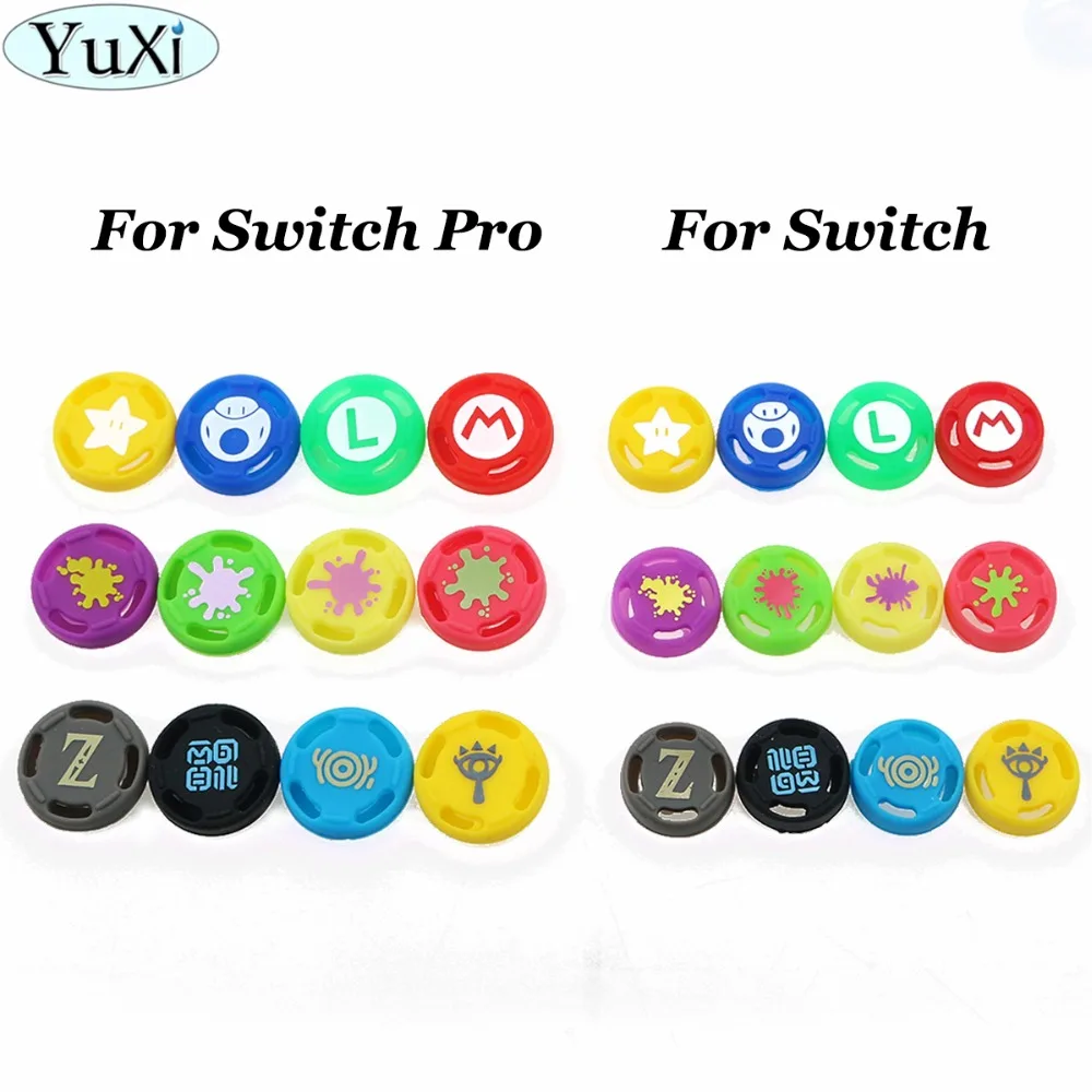 YuXi 300 шт для переключателя и Pro контроллера, Силиконовая крышка, аналоговая Крышка для большого пальца, Сменные ручки для контроллера Joy-con