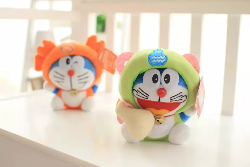 Kawaii Mini Doraemon Cat 12 созвездий оптовая продажа кукольный стежок брелок с подвеской из