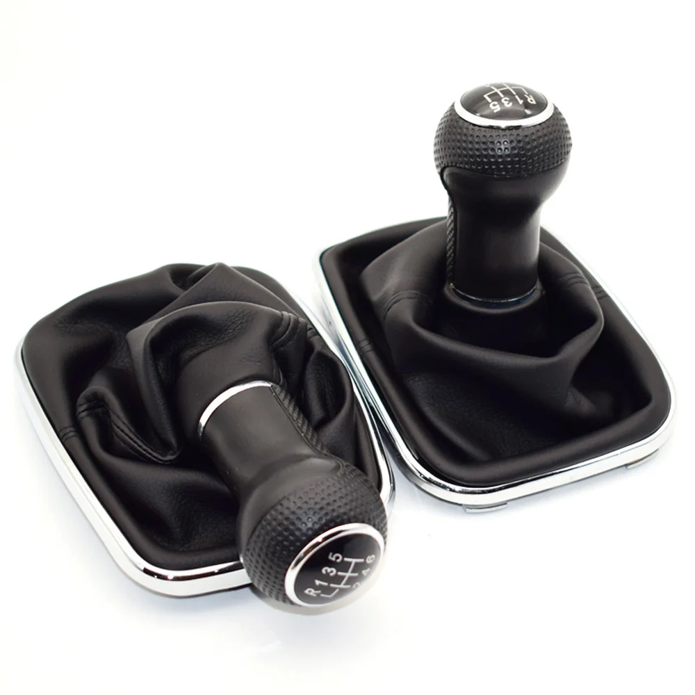 Hot 23mm For Golf 4 IV MK4 GTI R32 Bora Jetta 5/6 Speed Black Frame Gear Shift Knob Lever Gaiter Boot 1999-2004