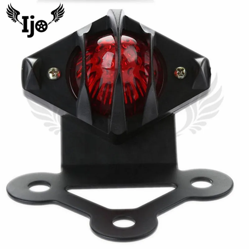 Motorcycle brake signal lamp grille license plate taillight Classic Motorcycle retrofitting LED retro wind brake taillight 