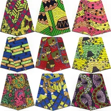 Африканская ткань Африканская восковая ткань для лоскутов 6 ярдов хлопок ткань Анкара ткань для платья tissu воск батик SS-A1