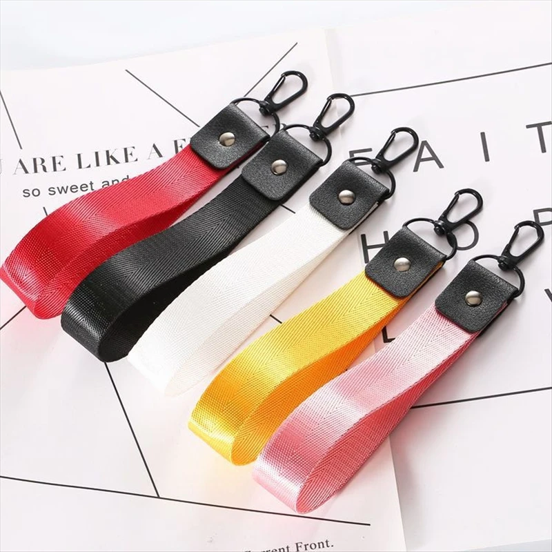 

New 5 colors Mobile Phone Straps Red Black White Yellow Pink Lanyard Neck Strap For Key Ribbon Bag Ornament Accessories--SWK
