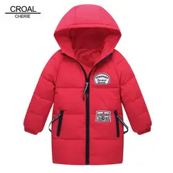 CROAL CHERIE см ярлык с буквами-150 см Мода 100 детское зимнее пальто для девочек Детский пуховик Детское пальто теплая одежда