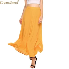 В стиле бохо с высокой талией длинные юбки женские макси юбки полиэстер Труба Русалка Повседневная Тюлевая юбка для взрослых макси юбка лето мая