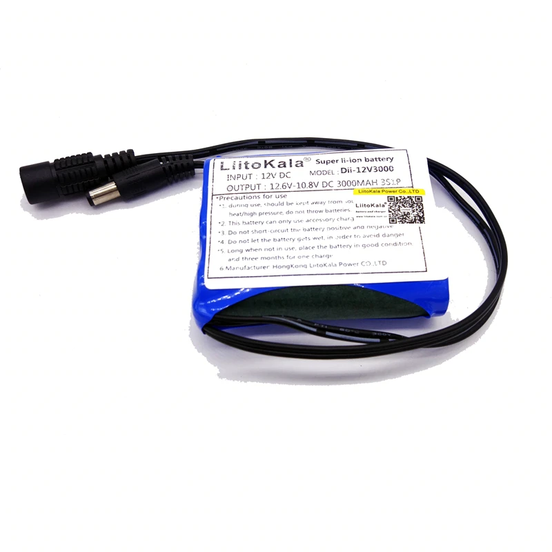 Liitokala 12V 3000mAh аккумулятор литий-ионный recargable y La C Mara de CCTV cargador+ 1A зарядное устройство