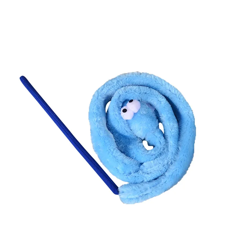 Pet Cat Teaser Funny Cartoon Snake Toys Plush Cat Wand Cat Catcher Teaser Sticks Cat Interactive Training Toys Wholesale noJY4 (2)