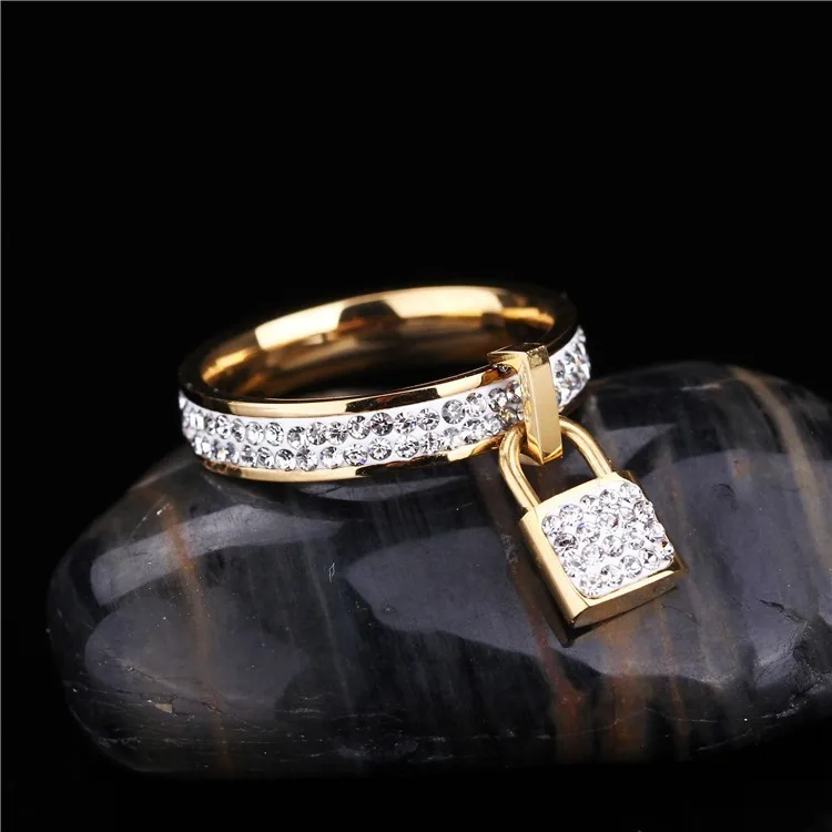 Женские кольца из нержавеющей стали, золотые, серебряные, розовые, золотые цвета, известный бренд, костюм, уникальные ювелирные изделия для девушек, женские кольца на палец для женщин