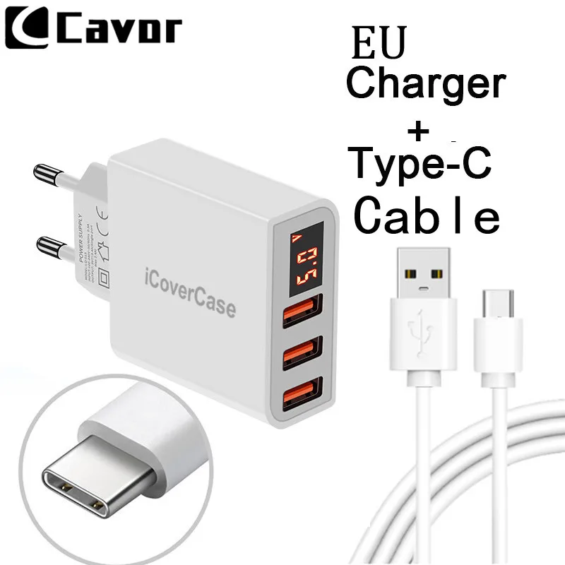 Универсальный usb адаптер с 3 портами для ЕС Samsung Galaxy A3 A5 2017 A7 A8 Star A9 чехол мобильный