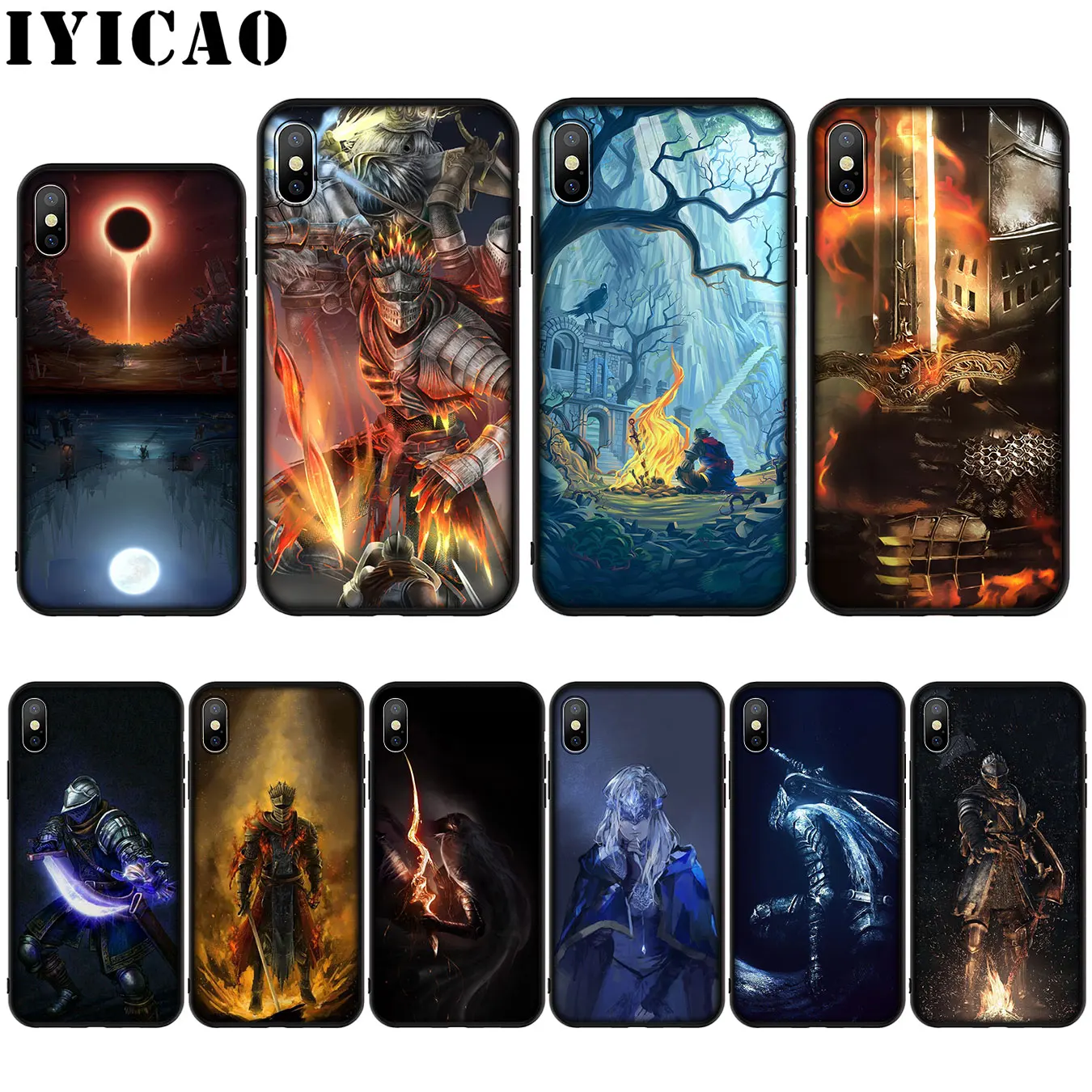 

dark souls Silicone Soft Case for iPhone 11 Pro Max XR X XS Max 8 7 6 6S Plus 5 5S SE Cover