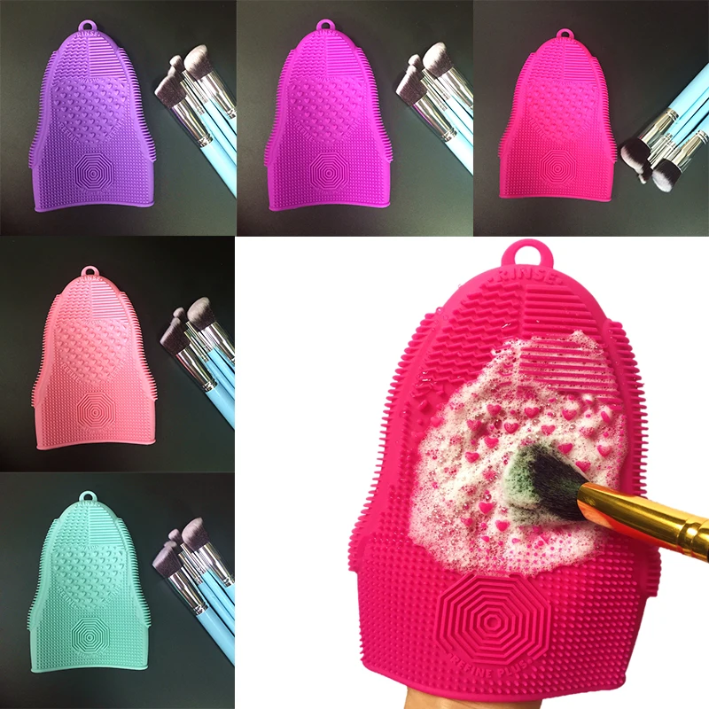 1 шт. силиконовый коврик для чистки кистей|cosmetic brush cleaner|makeup cleaningcosmetic |