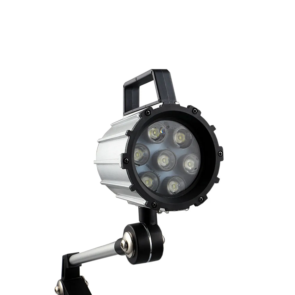 Светодиодный Strahler 7 Вт 24 В 220 В Точечный светильник водонепроницаемый IP67 машинная Рабочая лампа Инструмент длинный поворотный кронштейн анти-масляный светильник ing