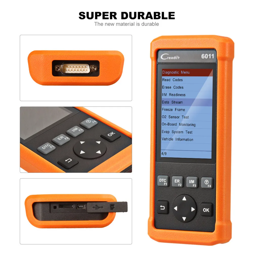 إطلاق CReader 6011 CR6011 OBD2 ماسحة ABS SRS كود قراءة السيارات التشخيص أداة سيارة OBD 2 OBDII السيارات Autoscanner المسح أدوات