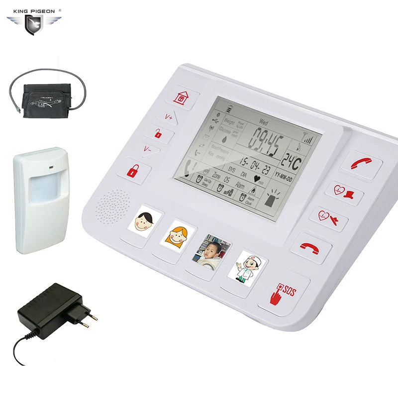 

Personal Alarm For Elderly Bedtime Monitoring Wireless SMS GPRS Date Safety Alarm System Home Security Telephone Panel T4B
