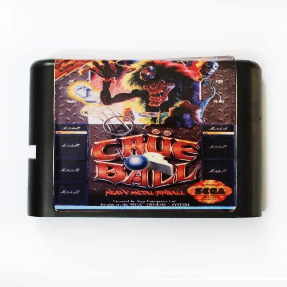 

Crue Ball 16 bit MD Game Card For Sega Mega Drive For SEGA Genesis