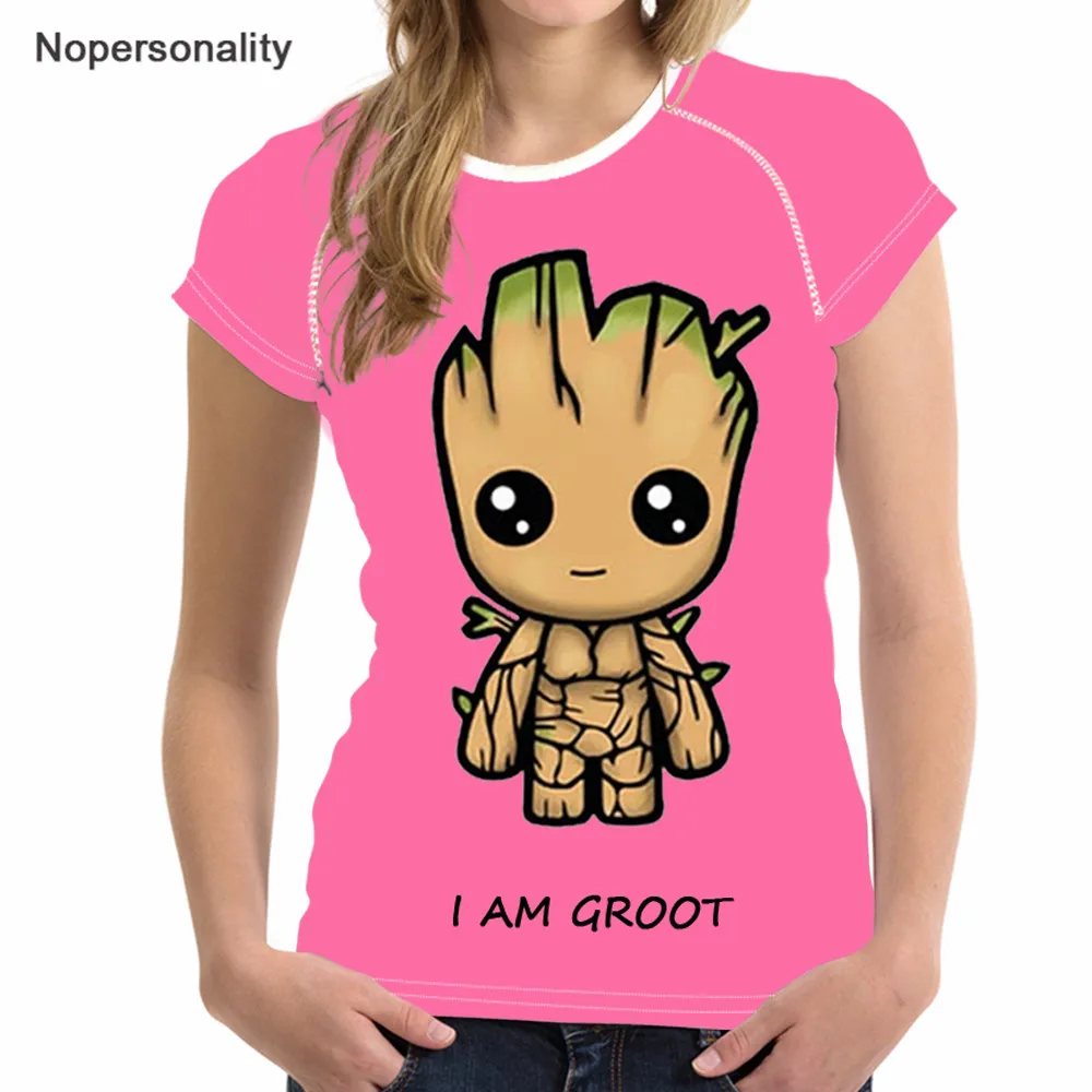 Nopersonality Cute Women T shirt Funny Cartoon T Shirt Short Sleeve Cool Female Ladies Summer