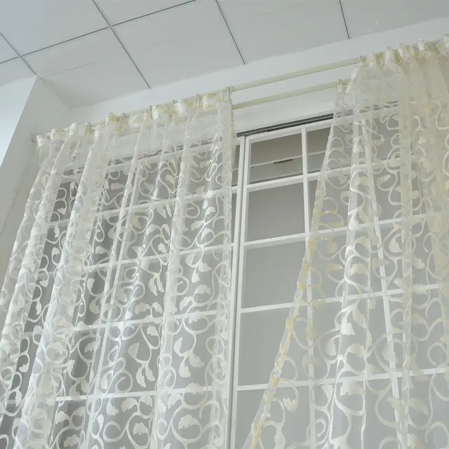 American Style Jacquard Floral Design Window Curtain 4