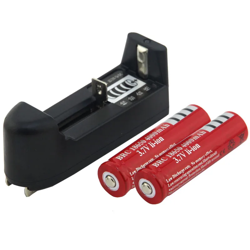 

Flashlights AAA AA 18650 16340 14500 10440 Rechargeable Battery Universal Charger + 2 * 18650 4000mAh battery