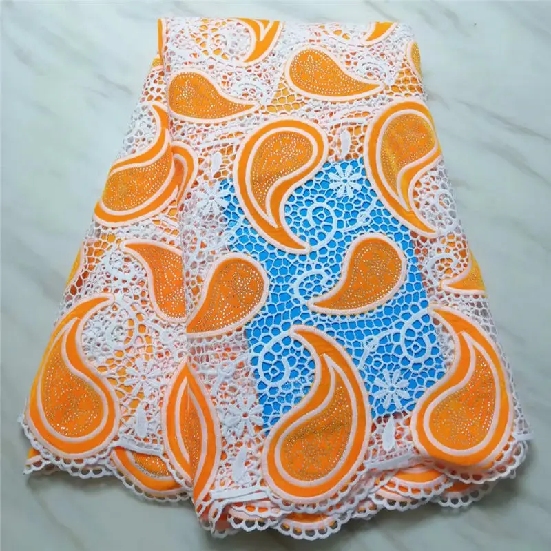 

PL!Latest African Lace 2019 Nigerian Guipure Lace Fabric With Stones High Quality Yellow African Velvet Lace Fabric ! L30921