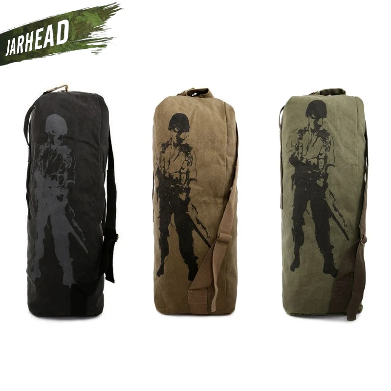 

Outdoor Sport Canvas Large Shoulder Bag Military Tactical Backpack Army Soldier Rucksack Men Climbing Camping Shoulder Bag